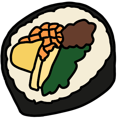 a piece of gimbap.